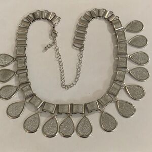 Elegant Silver Teardrop Necklace